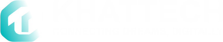 Khattech White Logo